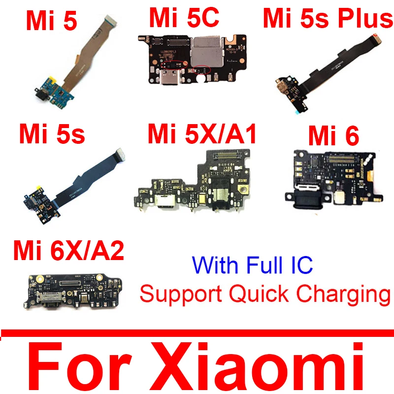 

Usb-разъем для зарядки, плата для Xiaomi Mi 5 5c 5s Plus 5X 6 6X Mi A1 A2, USB-разъем для зарядки, модуль, запасные части
