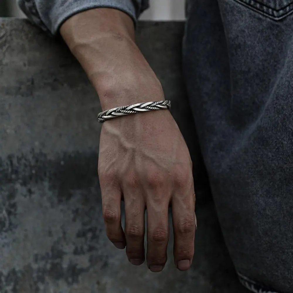 

Ретро античный медный плетеный браслет, ювелирные изделия, модные аксессуары, браслет, мужской браслет, браслеты-манжеты для женщин, брасле...