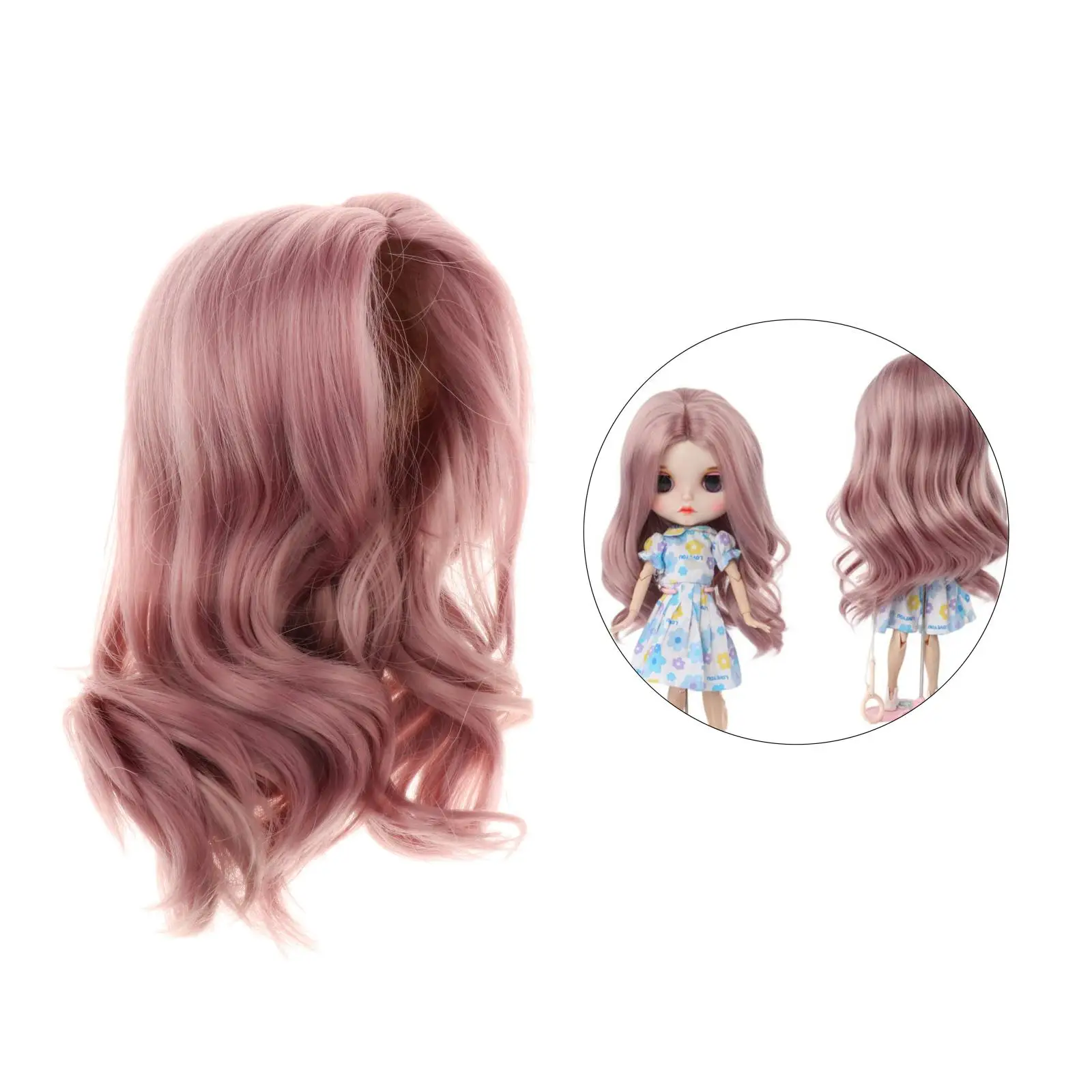 

Doll Wig DIY Doll Dress-up Accs 6.3" Head Circumference 22cm Hair Length