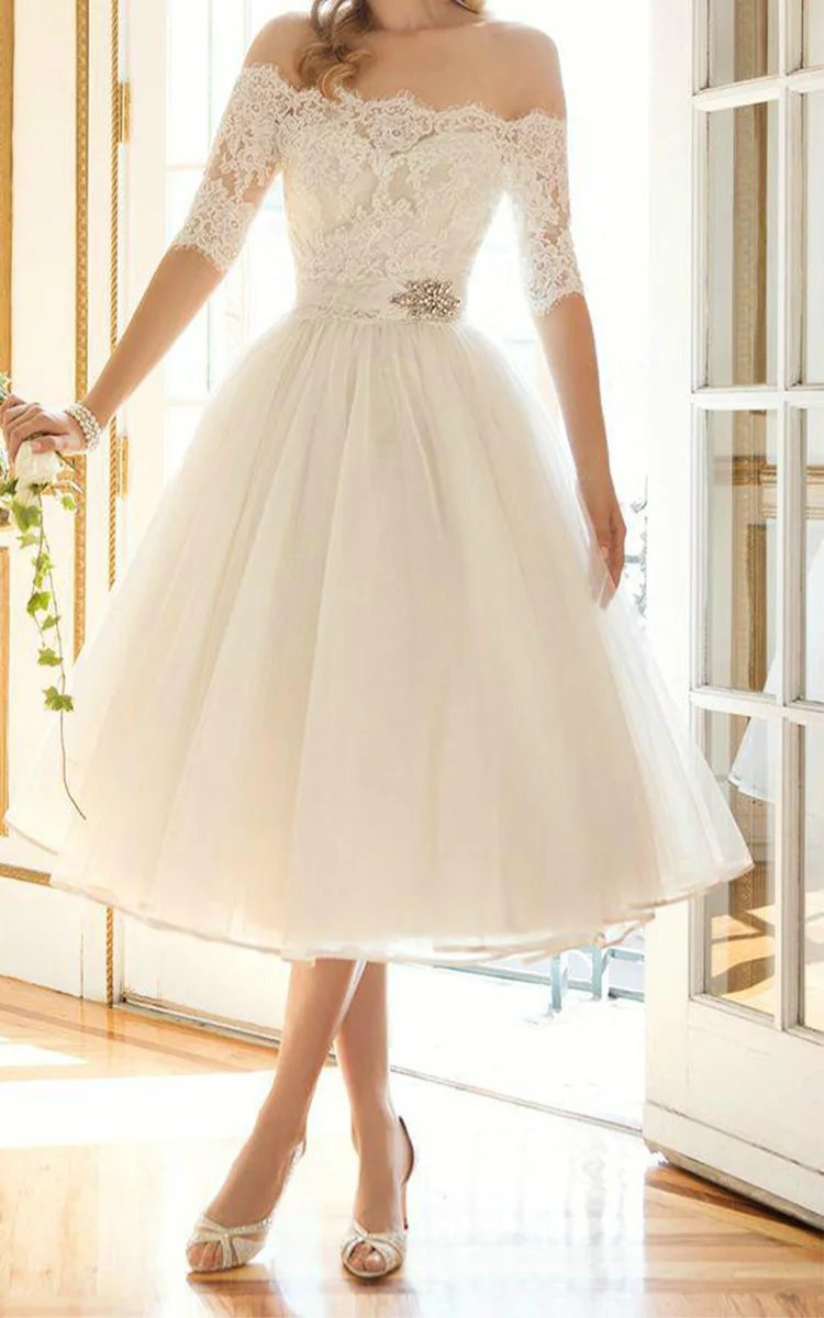 Короткое Свадебное Платье С Рукавами Фото