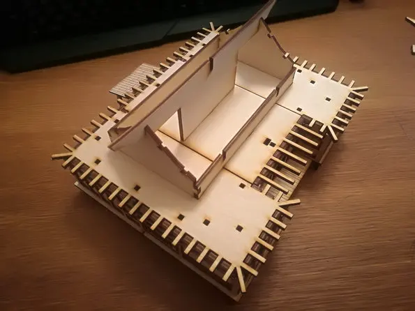 Настольные игры DIY кукольный домик миниатюрная деревянная сцена модель с 28 мм соотношение 1:56 для японских воюющих штатов Размер 22*18*12 см