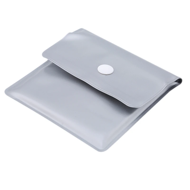 

Gray PVC Portable Ashtrays Pocket Outdoor Smoking Cigar Tobacco Ash Storage Bag Travel Accessory 80x80mm