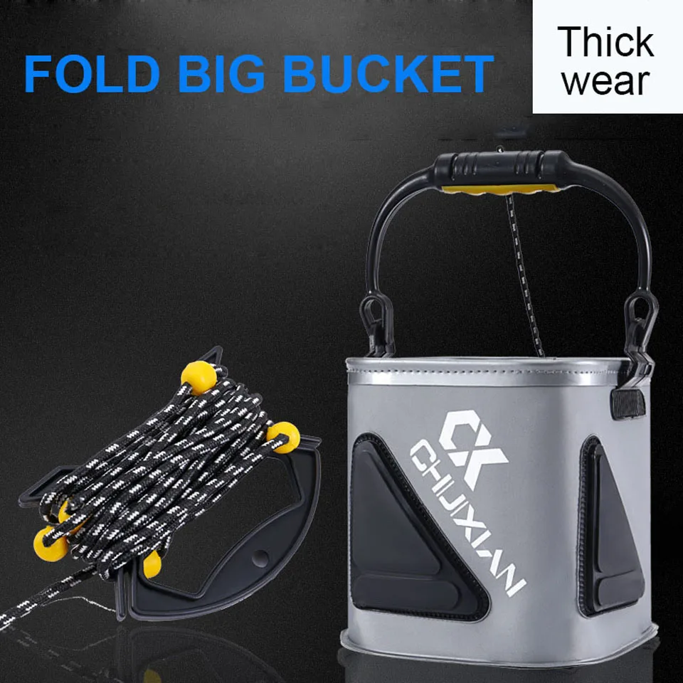 

Outdoor EVA Folding Fishing Bucket 30/35/40/45/50cm Portable Camping Hiking Bucket With Handle Fishing Bags