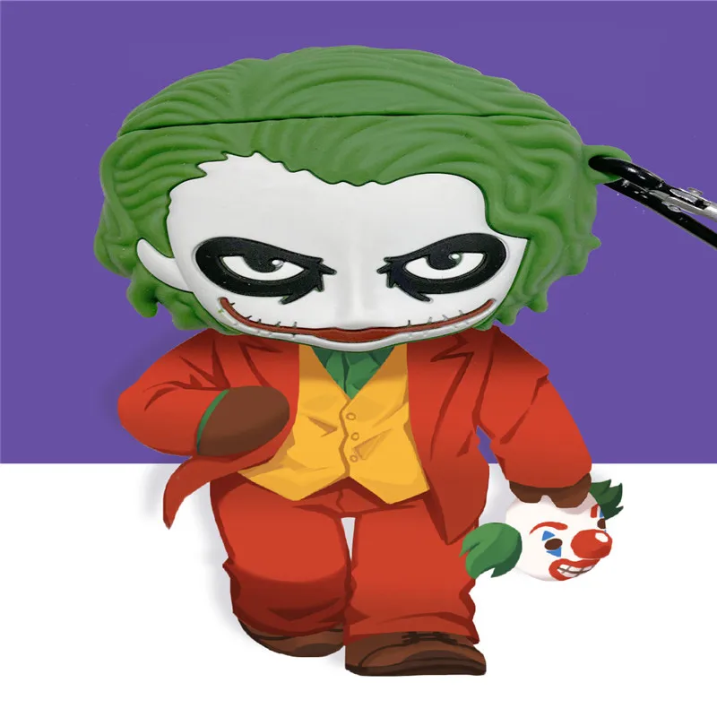 Роскошные 3D фильм клоун Джокер Аватар имитация из силикона чехол для Apple AirPods pro 1 2