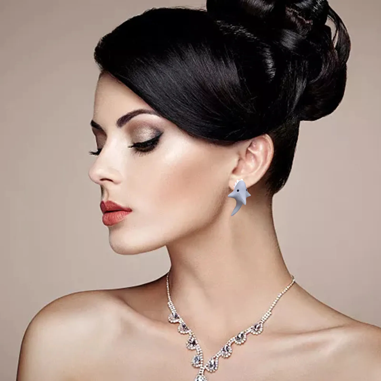 

3D Small Animal Earrings Cartoon Animal Design Earrings Pierced Earrings