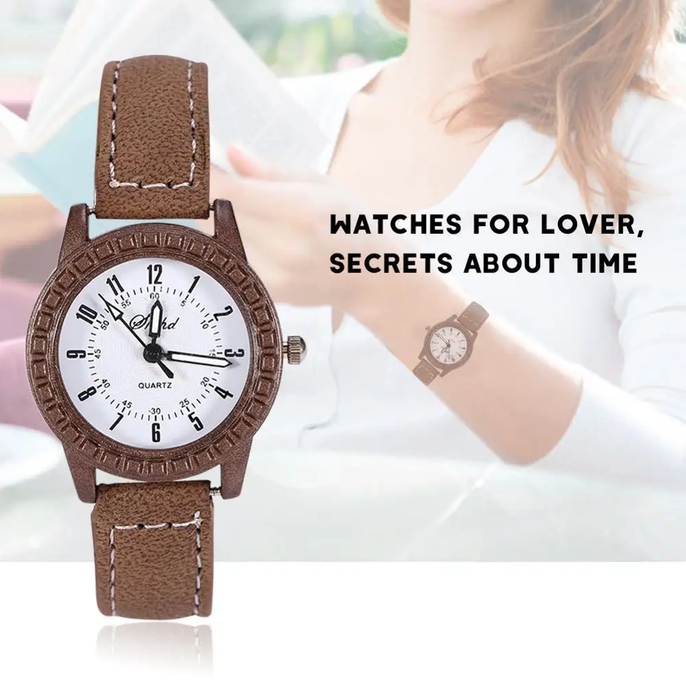 Винтажные часы для отдыха лидер продаж Женские кварцевые наручные с имитацией
