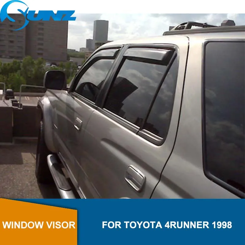 Черный цвет, вид сбоку дефлекторы дефлектор двери козырек для Toyota 4runner 1998 используются в качестве покрытия для Обтекатели стайлинга автомобилей SUNZ