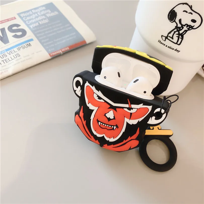Милый силиконовый чехол для наушников с 3D рисунком Wukong для Apple New AirPods 1/2, беспроводная bluetooth-гарнитура