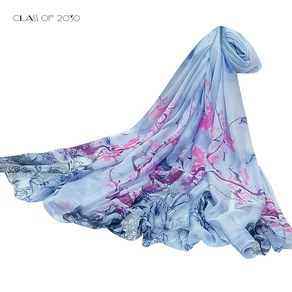 Шарф женские шарфы женский шарф Сливовый цветок платок для защиты от солнца