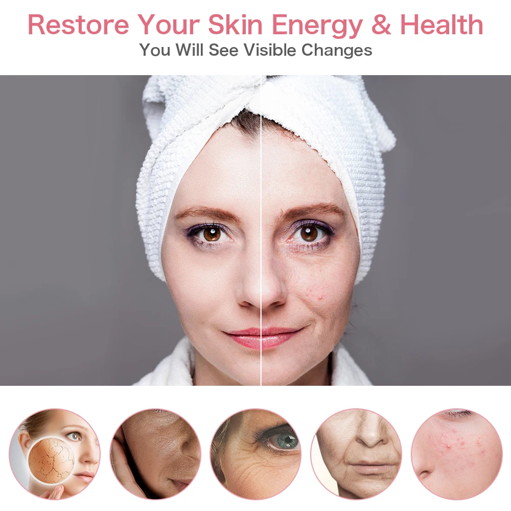 

5 in 1 Skin Tightening Beauty RF Radio Frequency Skin Rejuvenation Device Face Lifting Anti Aging Wrinkles LED Photon Skin Care