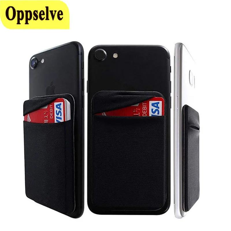 

Business Credit Pocket Adhesive Fashion Women Men Cell Phone Holder ID Card Holder Ultra Slim Case Sticker Phone Pouch For Phone