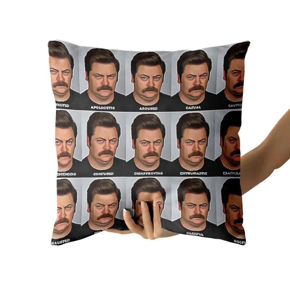 Ron swanson наволочки из хлопчатобумажной ткани на заказ для диванных подушек