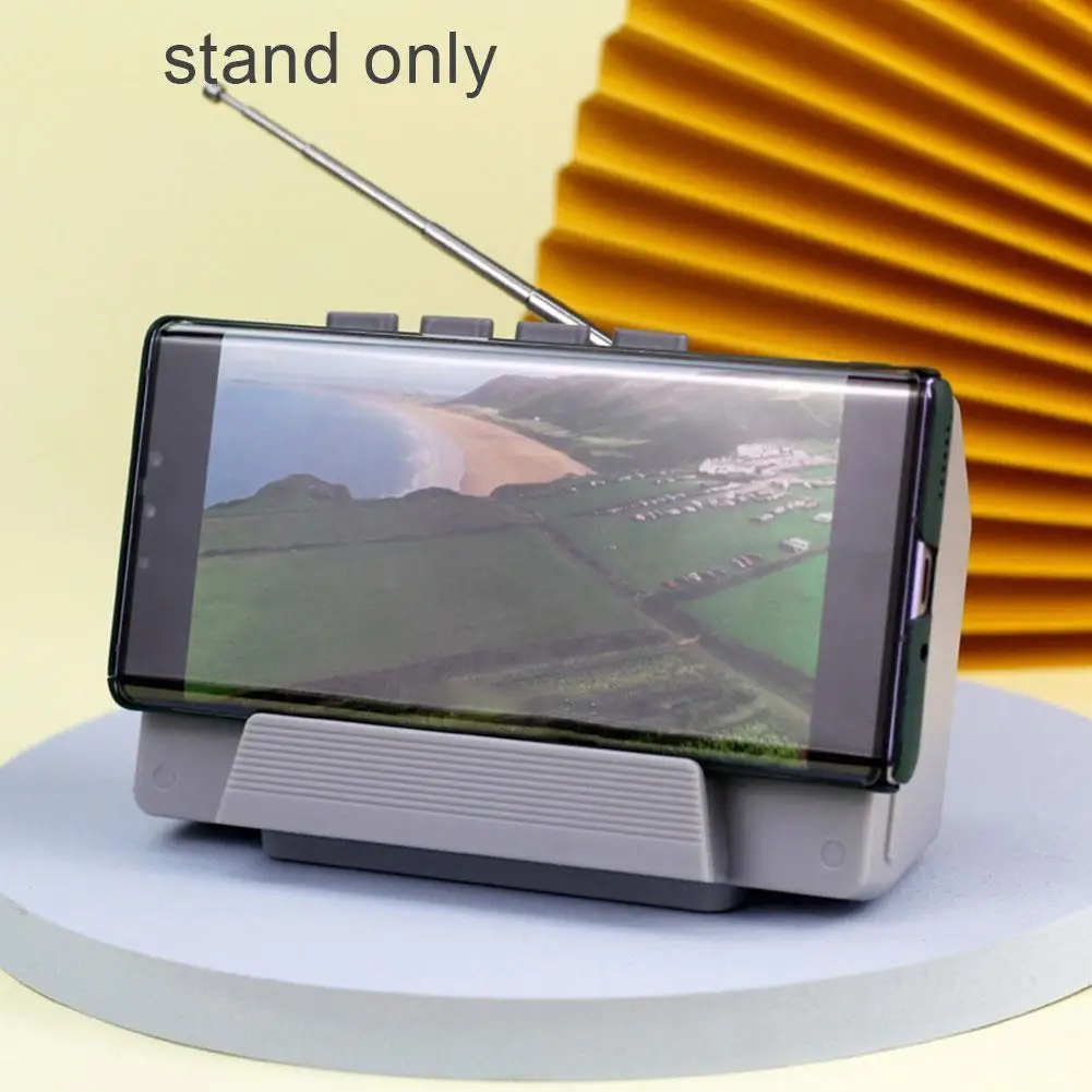 

Retro Mini Portable Retro TV Wireless Bluetooth Speaker Stereo Loud Speaker Phone Holder Voice Control Wireless Radio