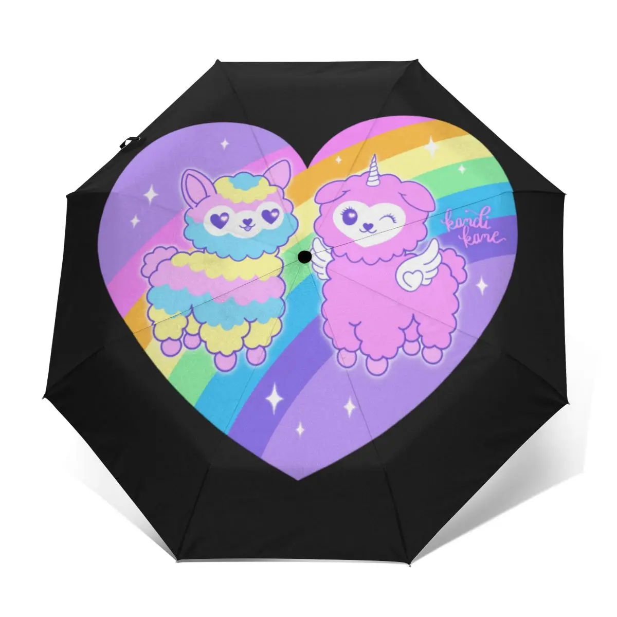 

Alpaca Umbrella Waterproof Auto Umbrella Creative Print Portable Sun Umbrella