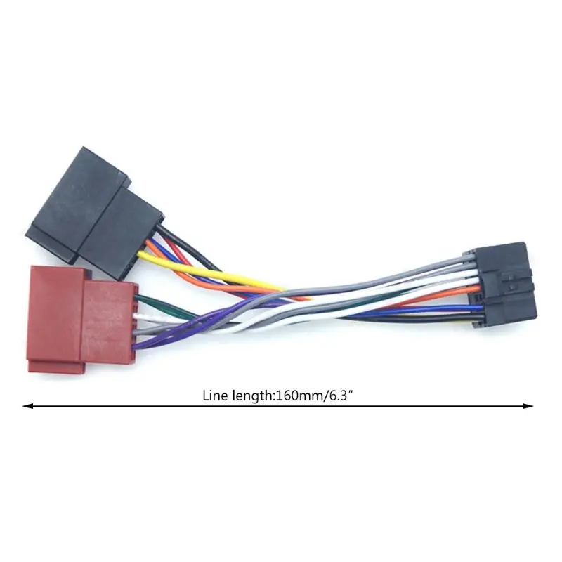 

16 Pin Car Tail Line Stereo Radio Player ISO Wiring Harness Connector Audio Cable For Pioneer 2003