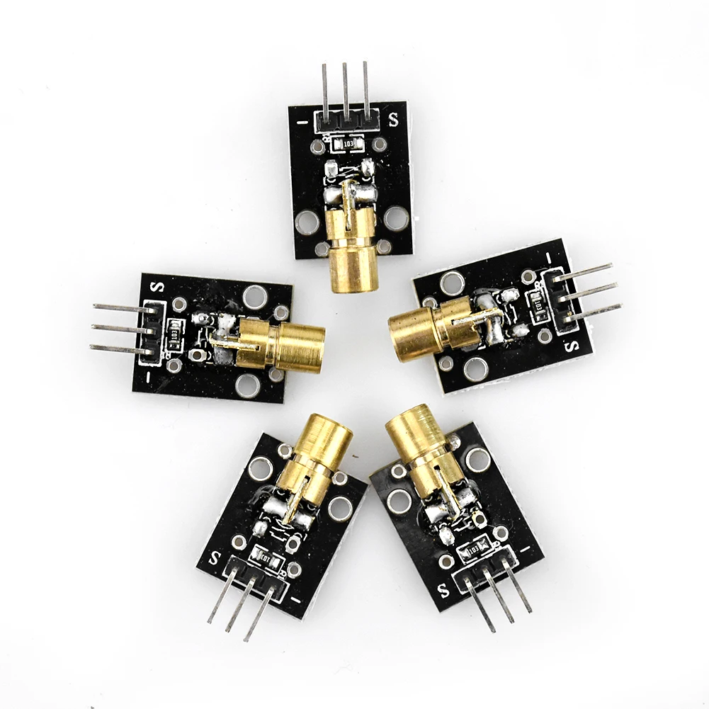 

5 pcs KY-008 3 Pin 650nm 5V Laser Transmitter Sensor Module for Arduino AVR PIC