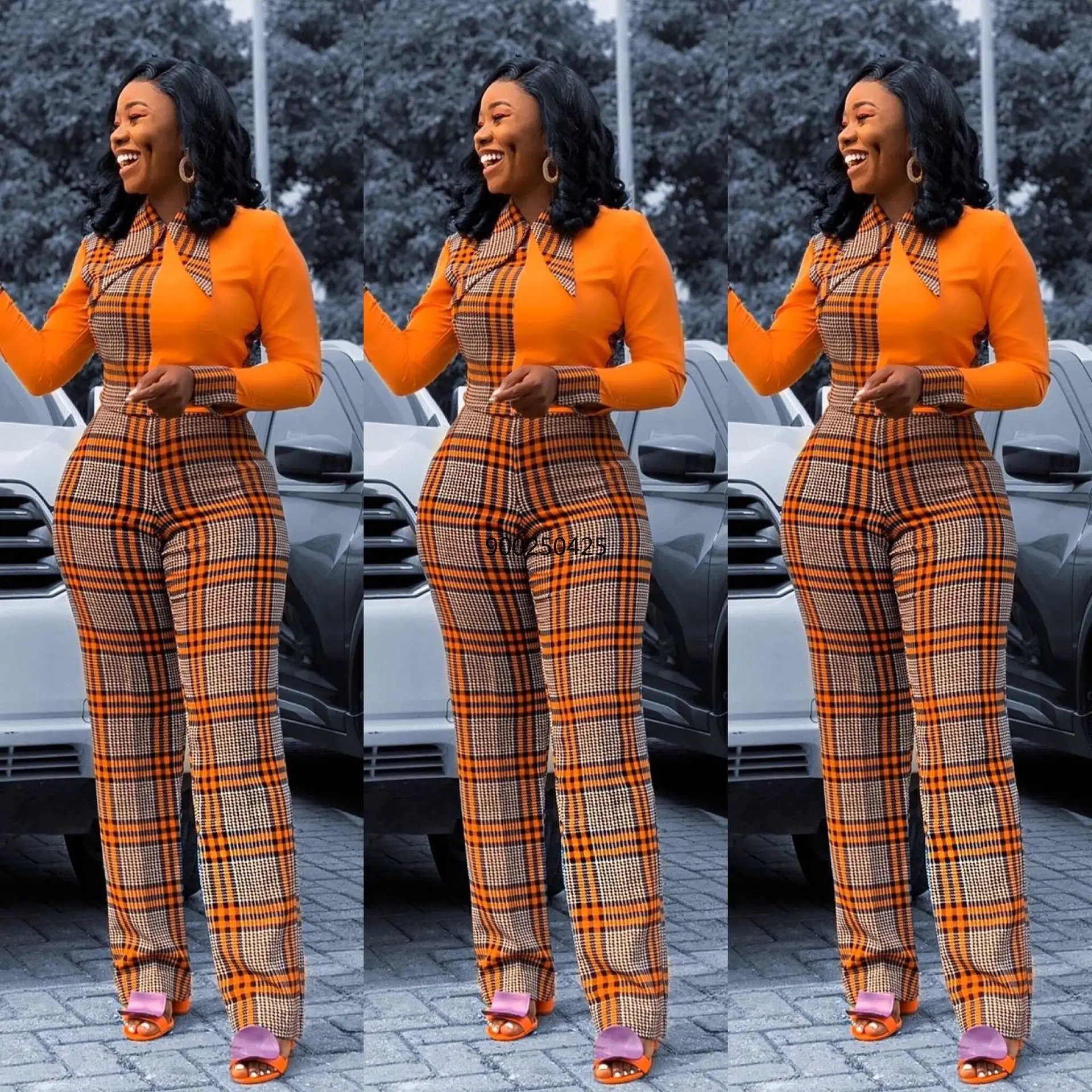 Африканские платья для женщин 2020 Новинка Дашики с принтом отложным воротником