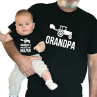 Дедушка и дедушки's Little Helper одинаковая дедушка и внука футболки летние шорты с длинным рукавом, одинаковые Семейные комплекты одежды 1 шт.