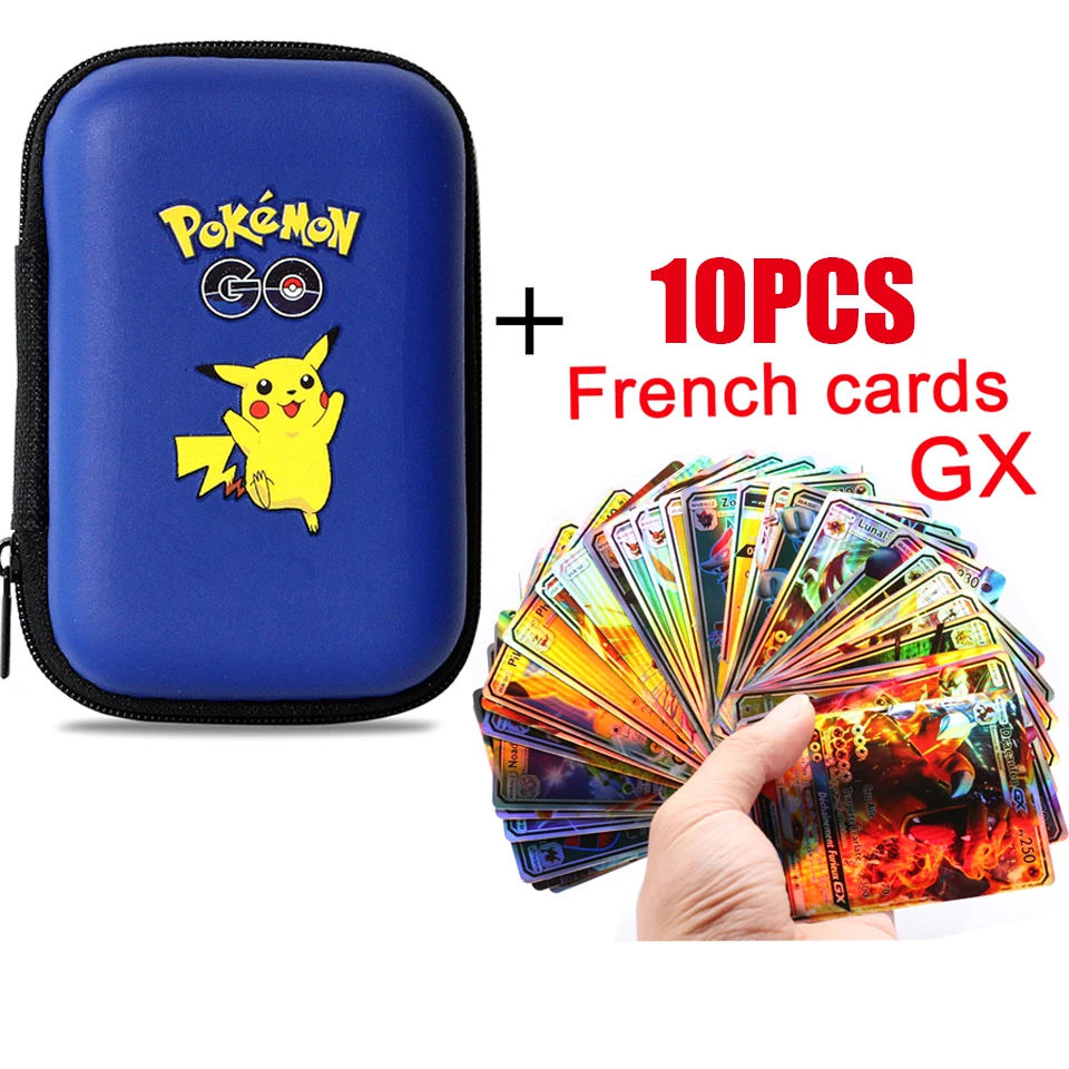 Tarjetas de Pok&eacute;mon de 50 capacidad, estuche r&iacute;gido de &aacute;lbum, soporte de juego de cartas, libro, caja de almacenamiento para auriculares, regalos de navidad-0