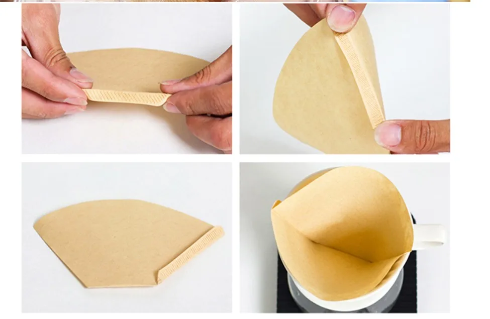 40 шт. деревянный оригинальный ручной капельный бумажный фильтр для кофе