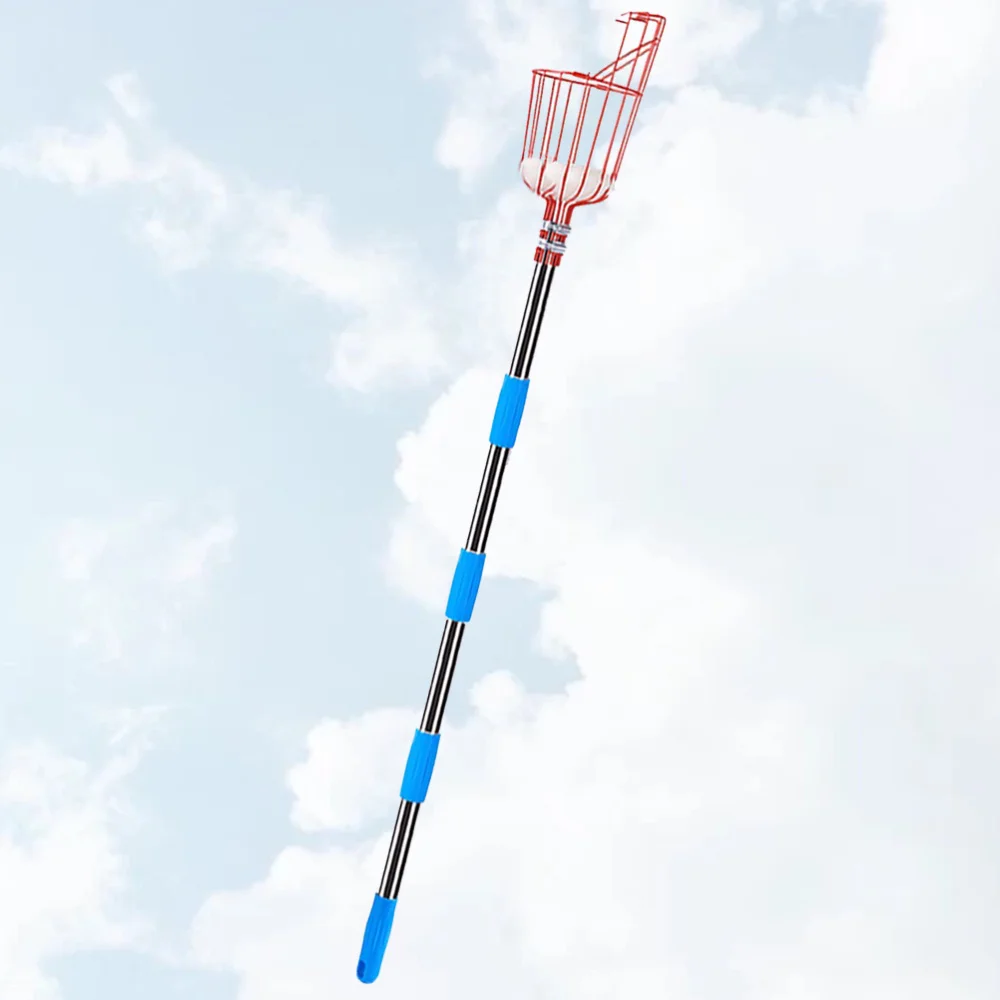 

1 Set Detachable Fruit Picker Portable Garden Picking Tool Stainless Steel Pole Fruit Catcher High Altitude Fruit Picking Device