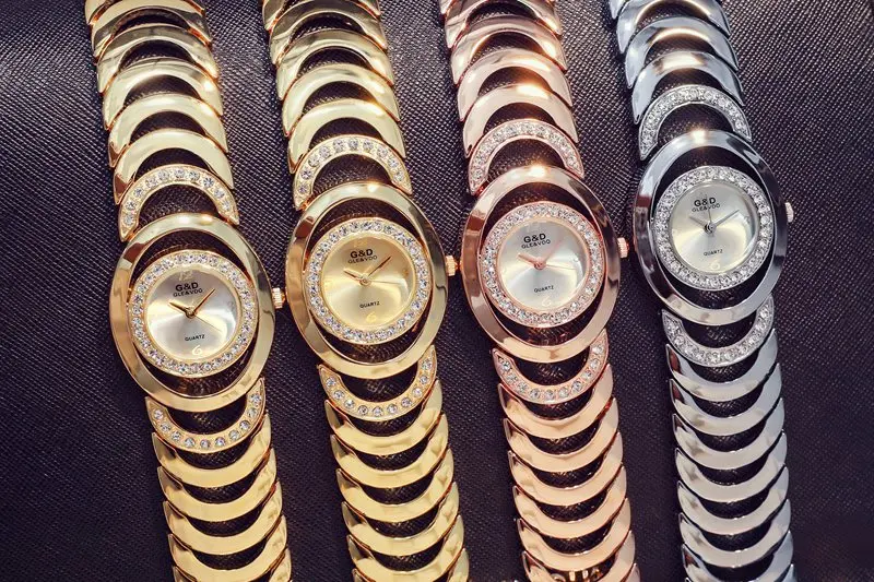 

DROPSHIPPING FASHION STAINLESS STEEL ROSE GOLD SILVER WRIST WATCH LUXURY WOMEN RHINESTONE QUARTZ WATCH RELOGIO FEMININO