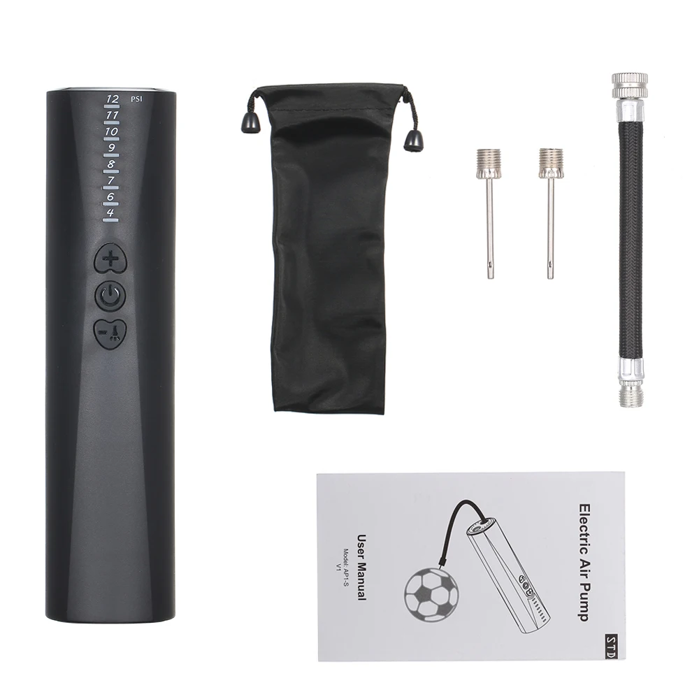 Портативный Электрический надувной перезаряжаемый велосипедный насос с низким