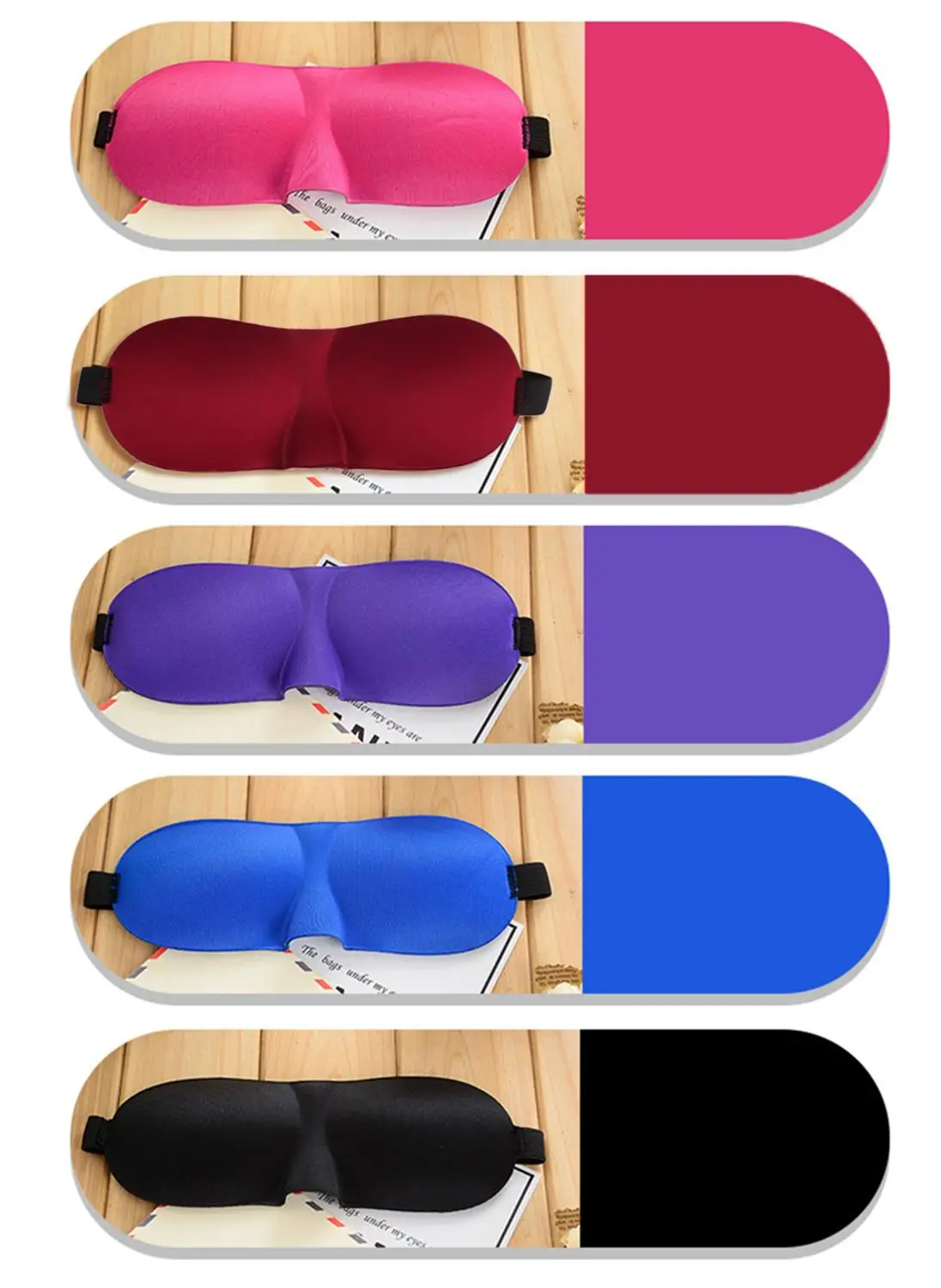 Маска для сна 3D натуральная повязка на глаза мягкая портативная мужчин и женщин 1