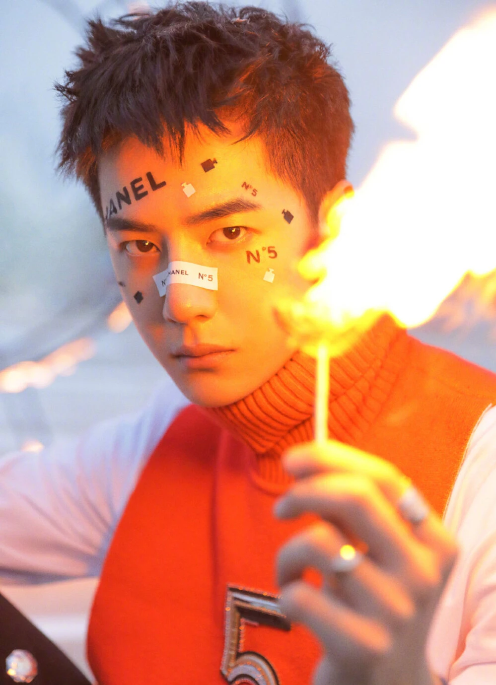 Китайский актер Ван ибо Настенный декор плакат черно-белый холст живопись Ретро