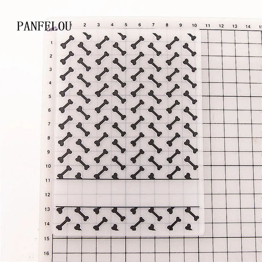 PANFELOU 10 5*14 8 Симпатичные тисненые кости пластиковые папки для скрапбукинга DIY