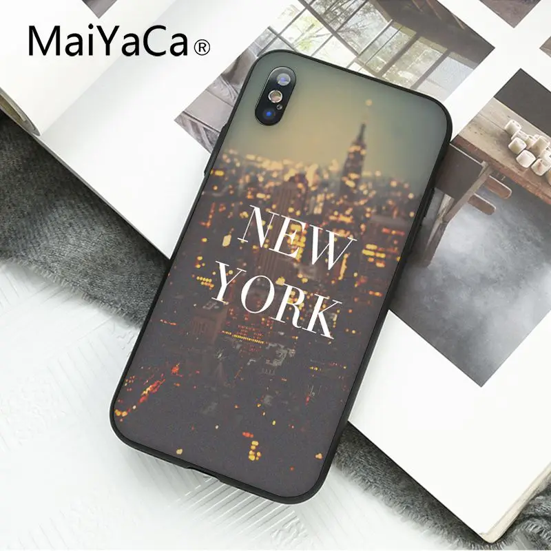 MaiYaCa Нью-Йорк Таймс Сквер такси чехол для телефона для iphone 11 Pro 11Pro Max 8 7 6 6S Plus X XS MAX 5 5S SE XR