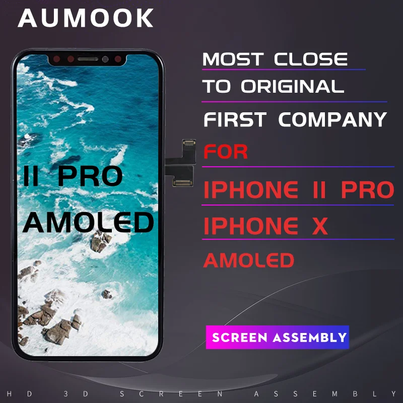 ЖК дисплей AMOLED для iPhone 11 PRO MAX с 3D сенсорным дигитайзером сборный сменный экран X XR