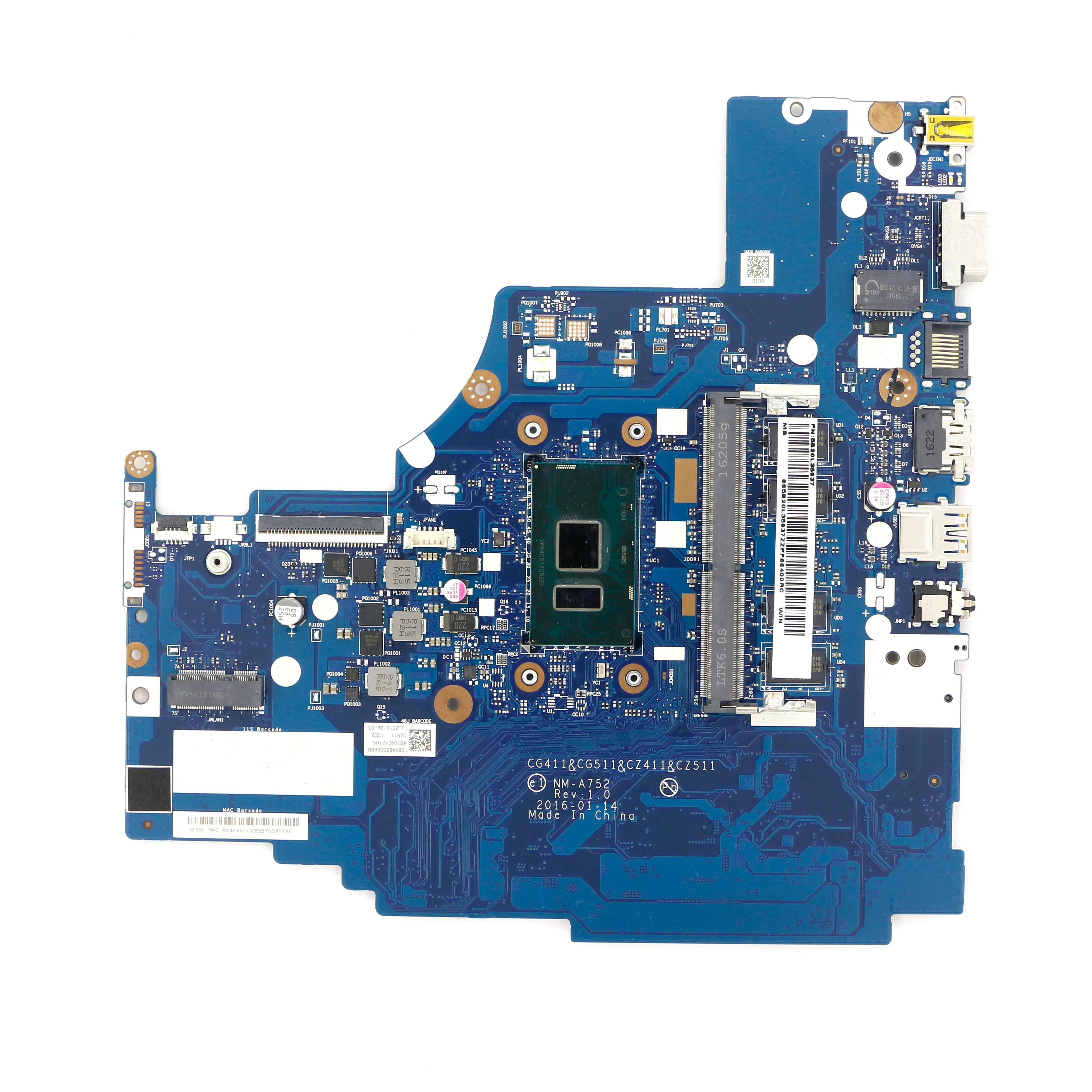 

Материнская плата 5B20L35937 - UMA NM-A752 w/ i5-6200U для Lenovo Ideapad Touch 310-15isk