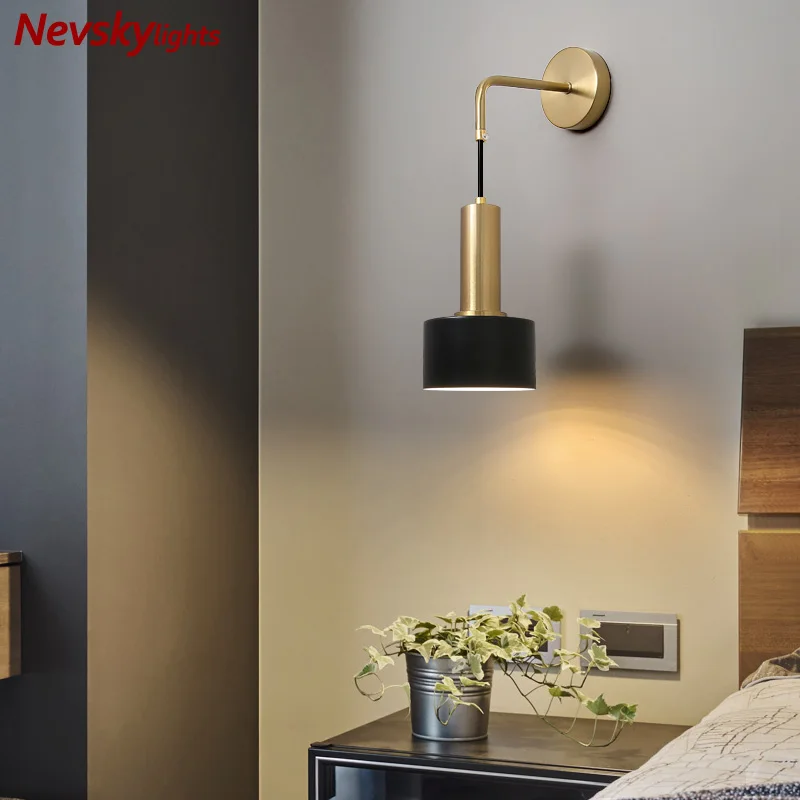 Классическая латунная бра для гостиной led настенный подвесной светильник