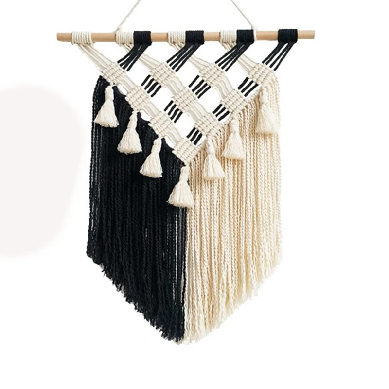 

Макраме тканый настенный в богемном стиле, стиль бохо, искусство, украшение для красивой квартиры, спальни, 50 см