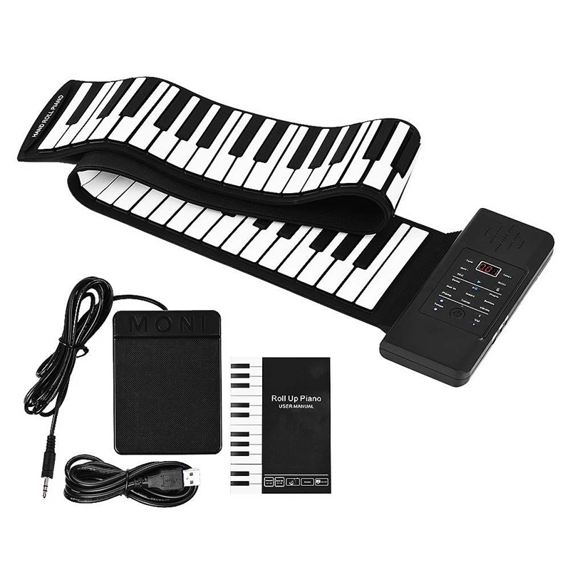 Портативная клавиатура для пианино 88 клавиш с педалью | Спорт и развлечения