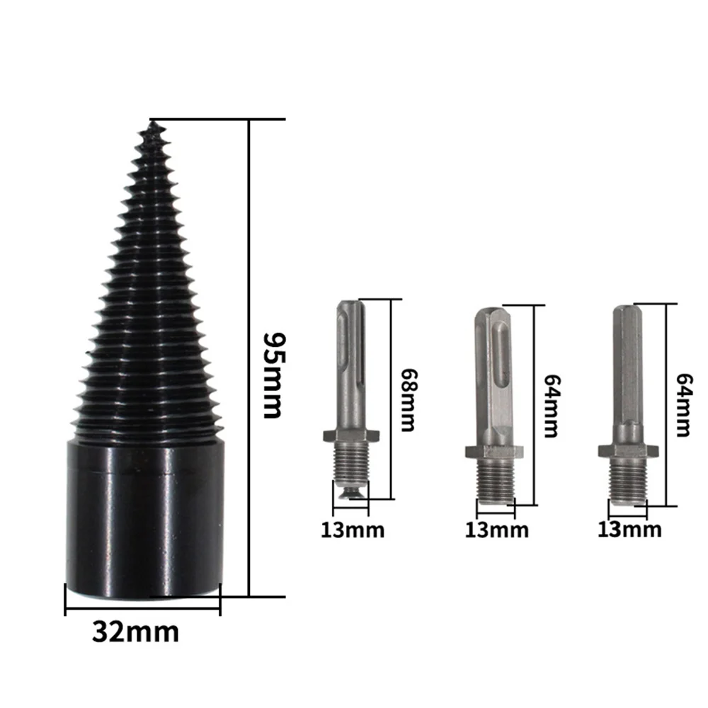 

1 Set Hex Shank Drill Bit Removable Firewood Log Splitter Wood Chopping Bit Wood Screw Splitting Reamer Punch