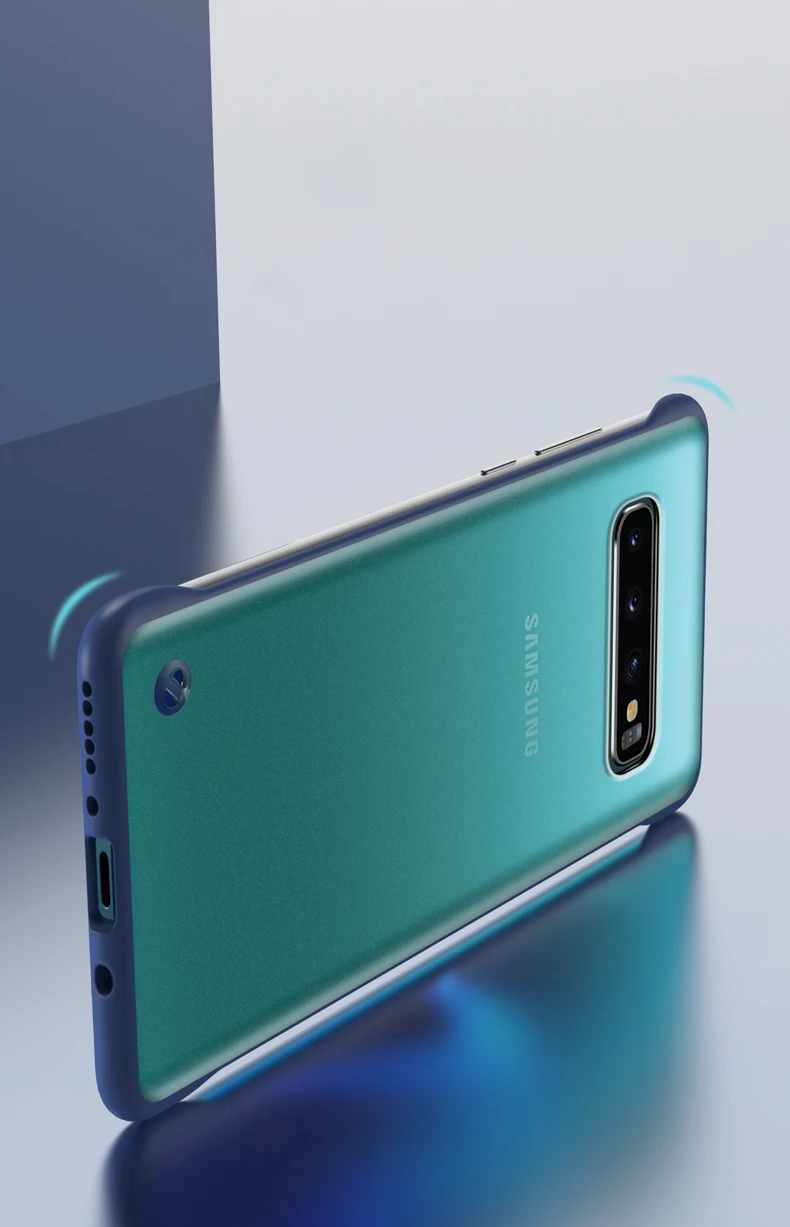 Прозрачный матовый чехол без оправы для samsung Galaxy S8 S7 S9 S10 Plus S10E S10 Lite чехол для samsung Galaxy Note 8 9 чехол