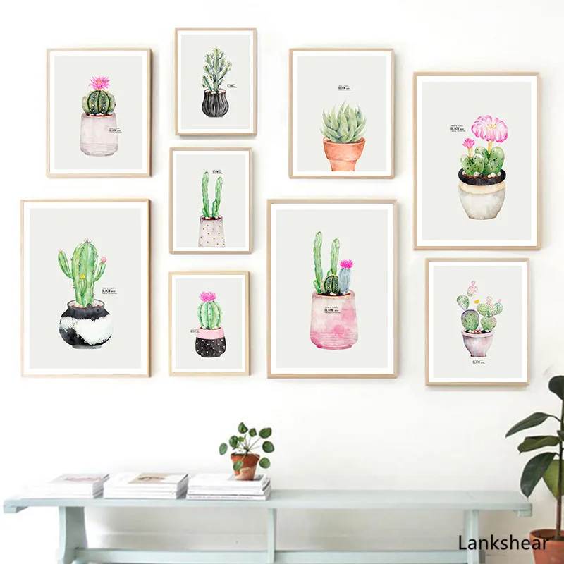 Скандинавская Минималистичная Картина на холсте с растениями и цветами плакаты