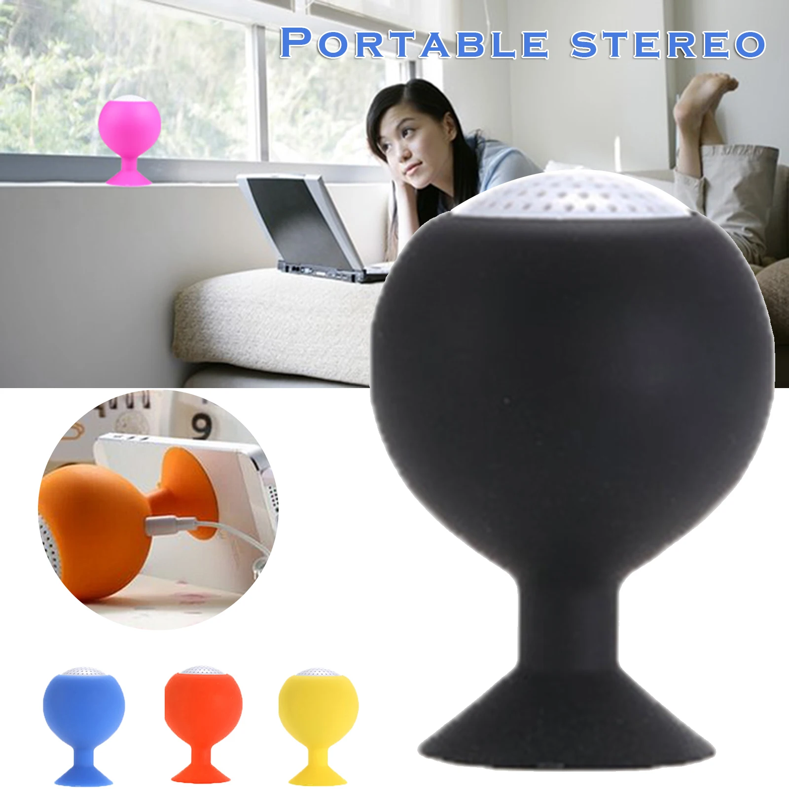 Силиконовые мини динамики на присоске подарок для телефона автомобиля QP2|Крючки