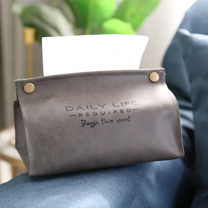 Скандинавская кожаная коробка для бумажных салфеток держатель туалетной бумаги