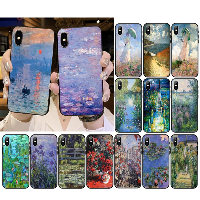 

Claude Monet Impressionism Painting Phone Case For iphone 14 13 Pro Max 12 mini 12Pro Max SE2 11 11Pro XS MAX XR 7 8 Plus