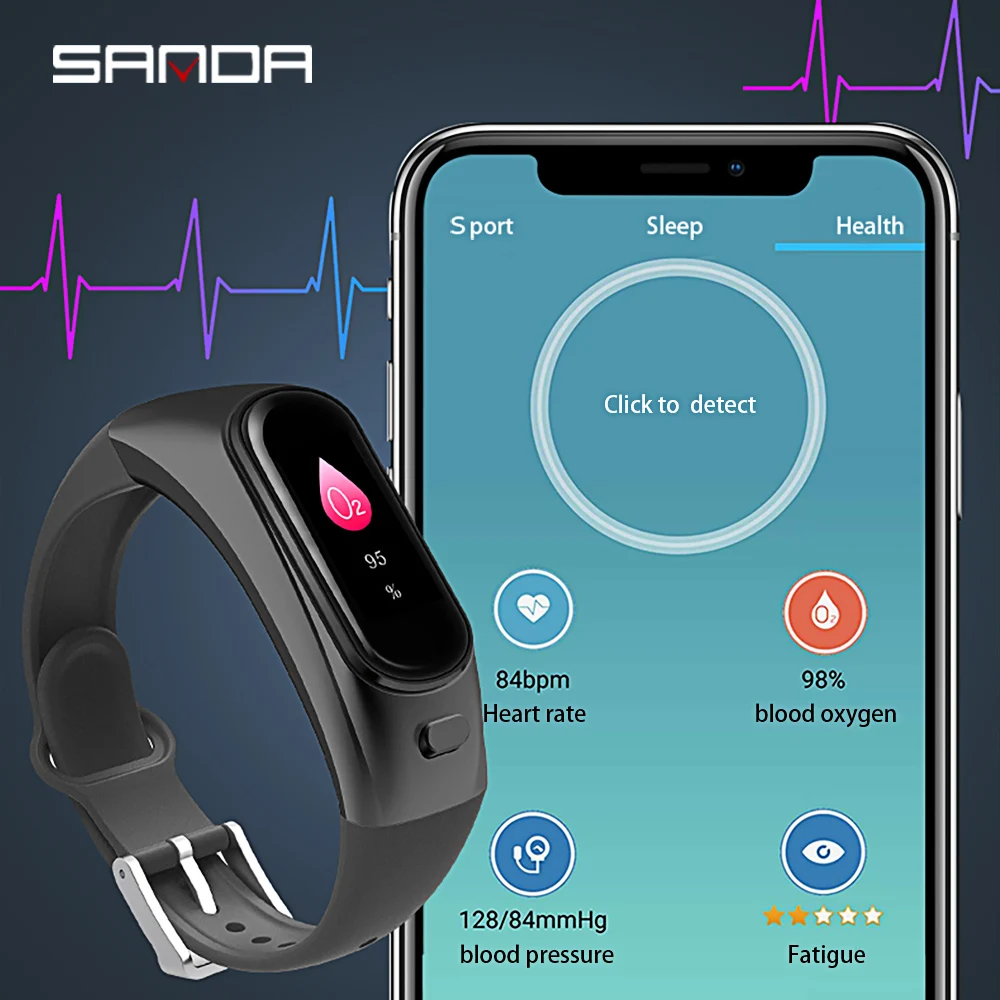 Смарт часы SANDA с Bluetooth мужские и женские пульсометром голосовой связью гарнитурой