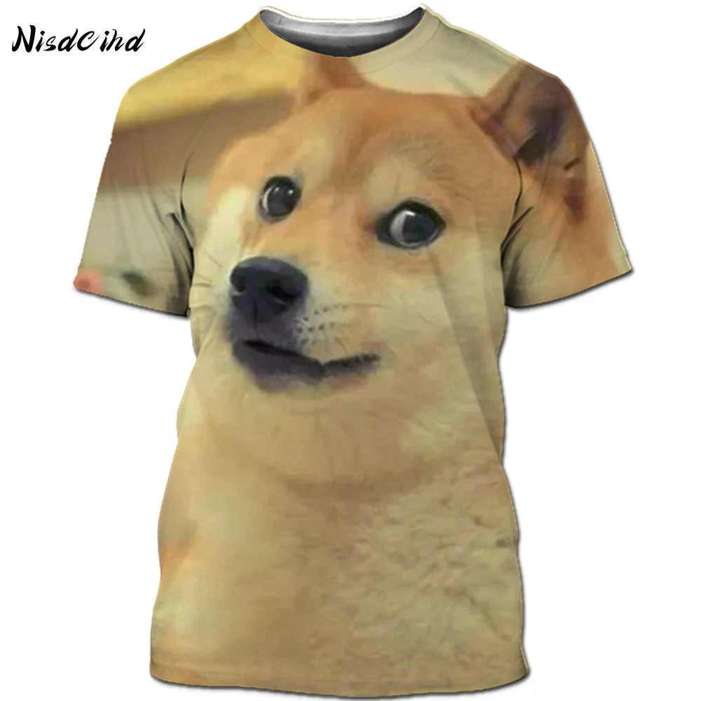 

Anime 3d Printing T-Shirt Dog Harajuku Boy Top Fun Male Tee Creative Design Fashion Summer Street O-Neck Shirt Casual Clothing