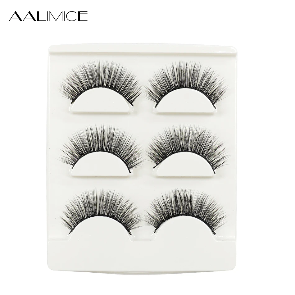 Alimice 3 пары 3D норковые ресницы оптом 100% ручная работа Длинные Накладные из