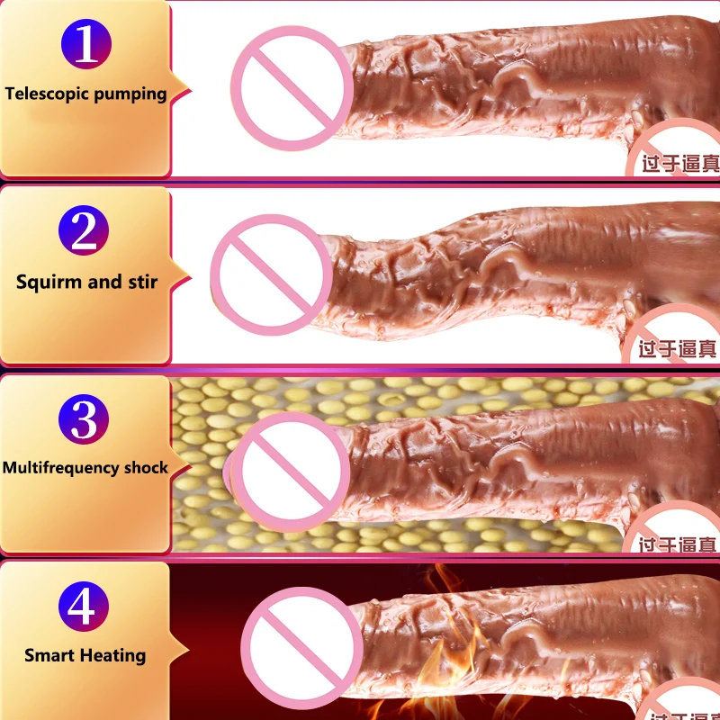 2019New автоматический телескопический фаллоимитатор с подогревом вибратор G-spot