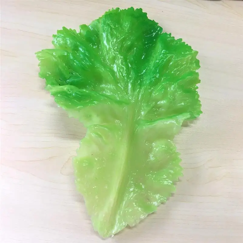 

2PCS Artificial Vegetable 19*13cm Multi-purpose Lettuce Leaves Food Display Model