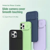 for apple iphone 13 pro max nillkin camshield silky silicone case camera protection slide cover back shell