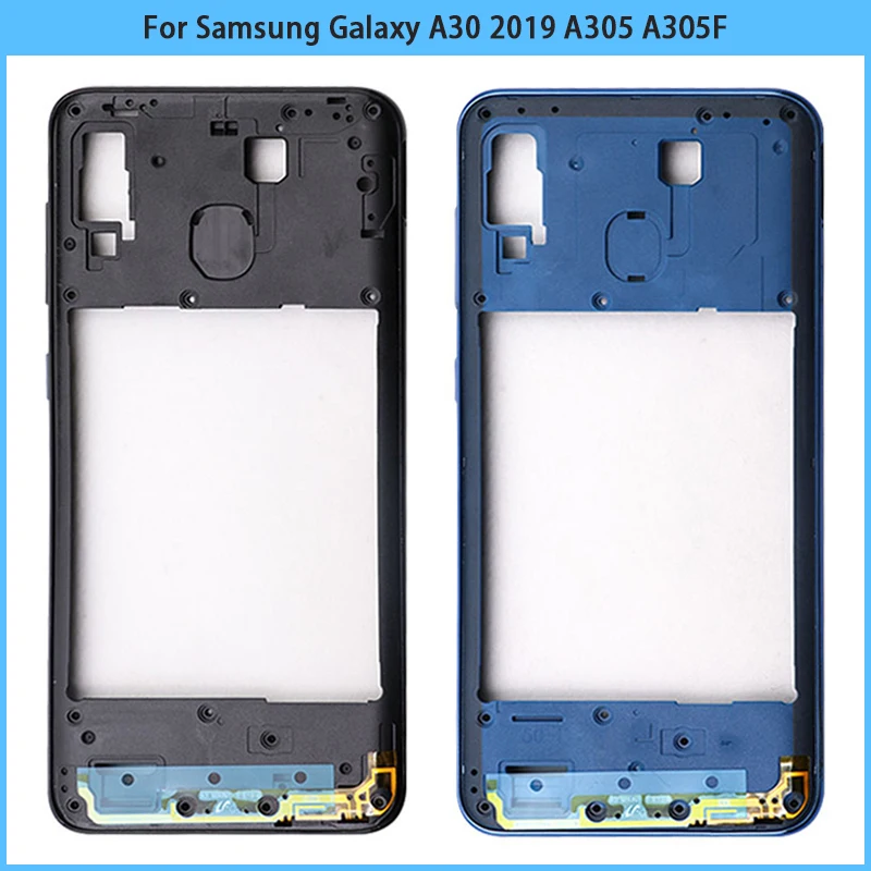 

10PCS For Samsung Galaxy A30 2019 A305 A305F SM-A305F Plastic Middle Frame Housing Case Middle Frame Bezel Middle Plate Replace