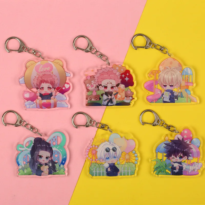 

anime Jujutsu Kaisen Geto Suguru Yuji Itador Ryomen Sukuna Gojo Satoru Fushiguro Megumi Inumaki Toge Amusement park Key chain